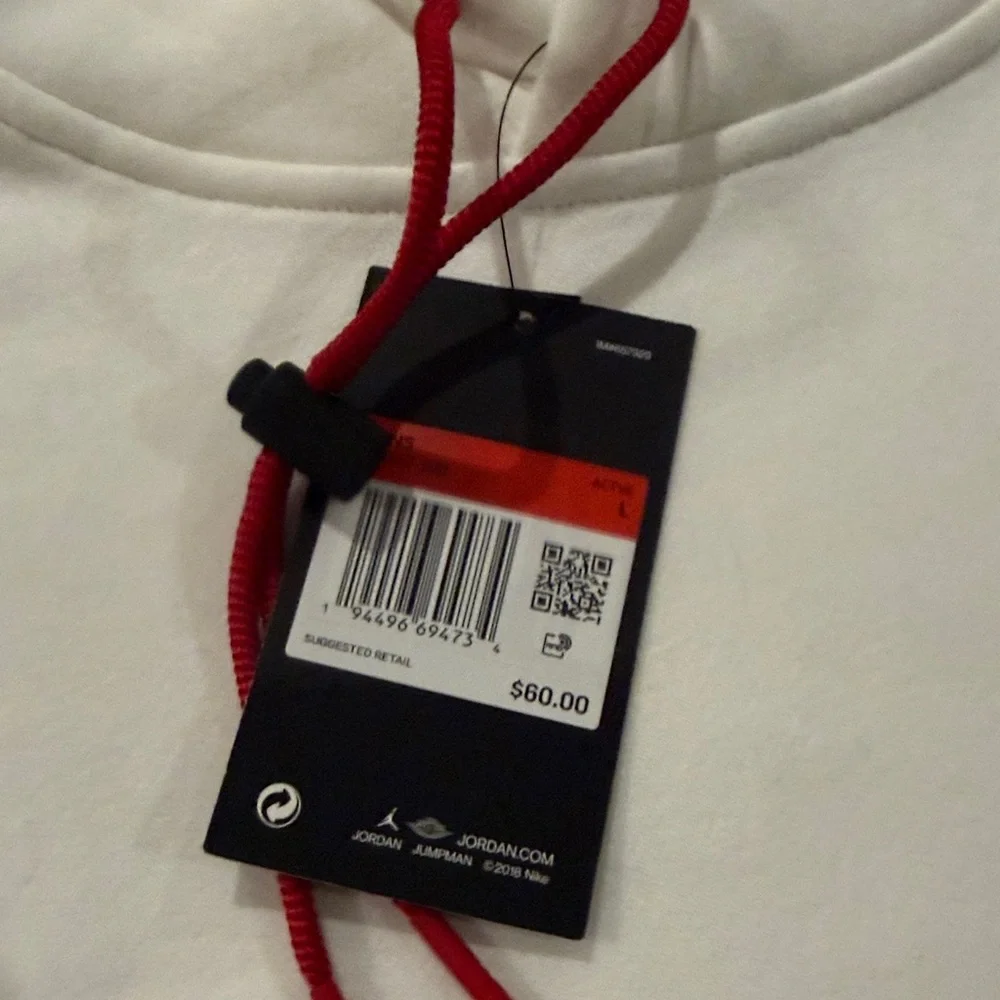 Jordan White Hoodie with Sneakers tag sz L Brand new with tags - Picture 4 of 6